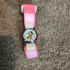 New Child Pink Mickey Velcro watch